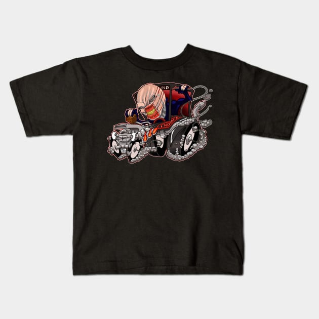 hell raising hot-rod Kids T-Shirt by yayzus